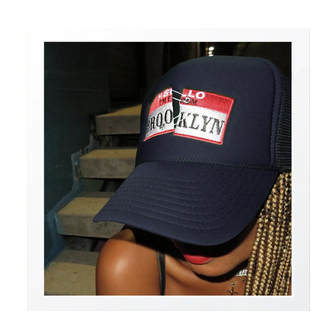 "Hello I'm From Brooklyn" Embroidered Trucker Hat