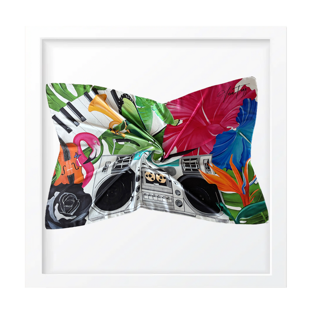 "Musical Paradise" Silk Scarf