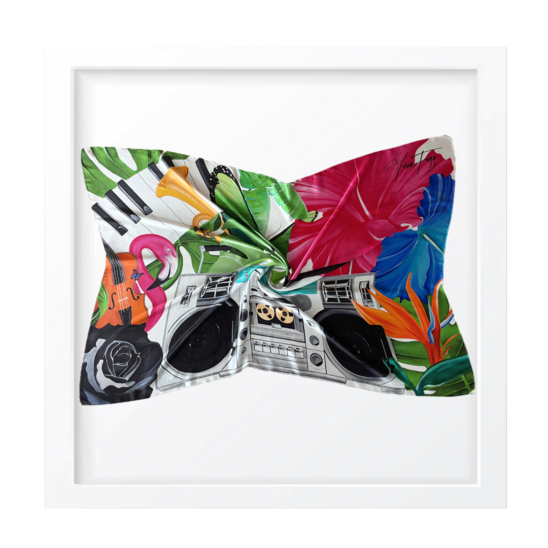 "Musical Paradise" Silk Scarf